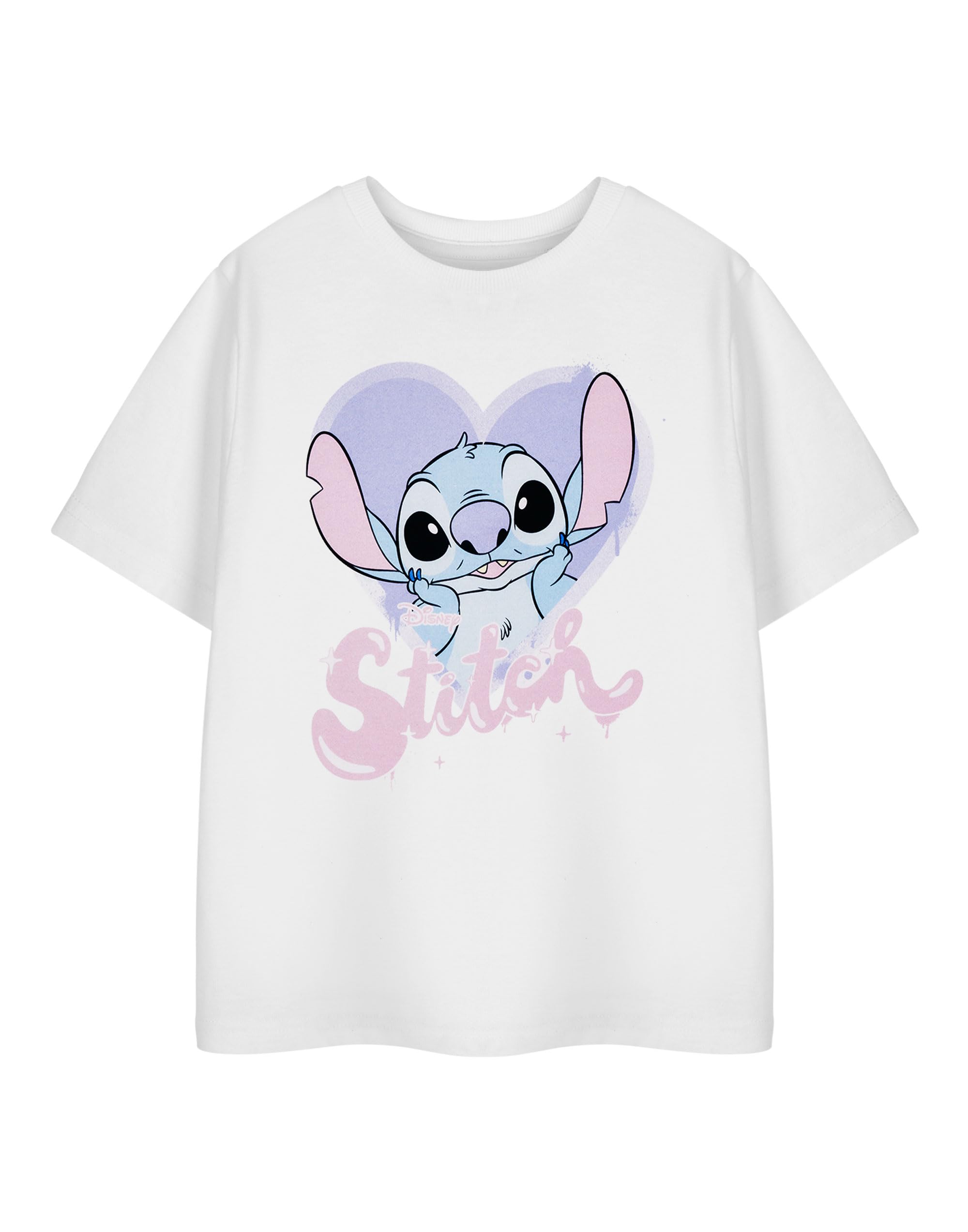 Vanilla Underground Girls White Lilo & Stitch Big Character Short Sleeved T-Shirt - 3-4 Years