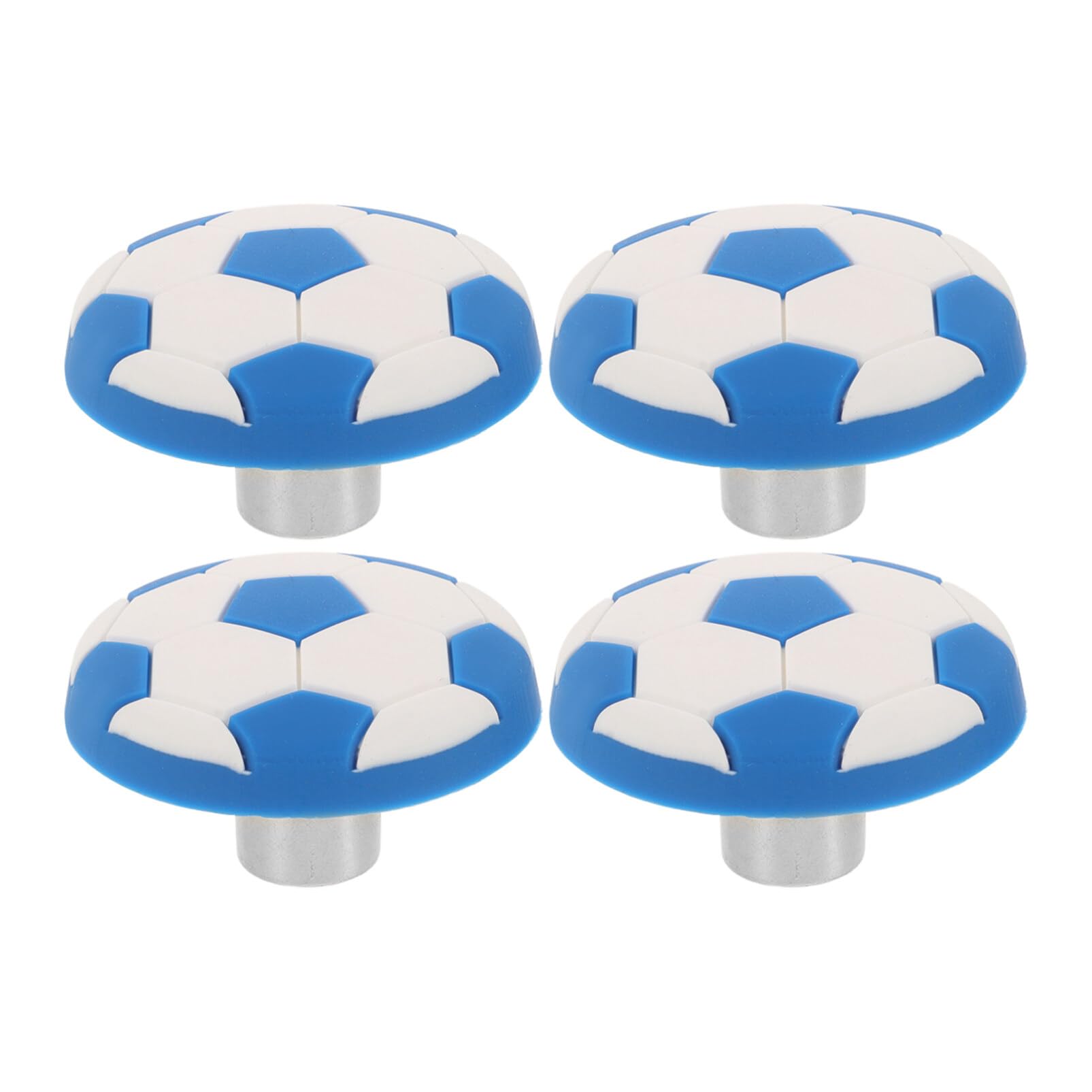 Housoutil 4pcs Cartoon Silicone Drawer Handles Round Football Cabinet Knobs Easy Install for Boys and Girls Room Furniture