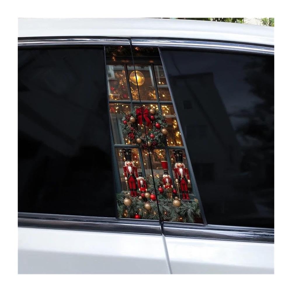 Body Parts 2pcs Car Center Column Decals Window DIY Car B-Pillar Decorative Stickers(D)