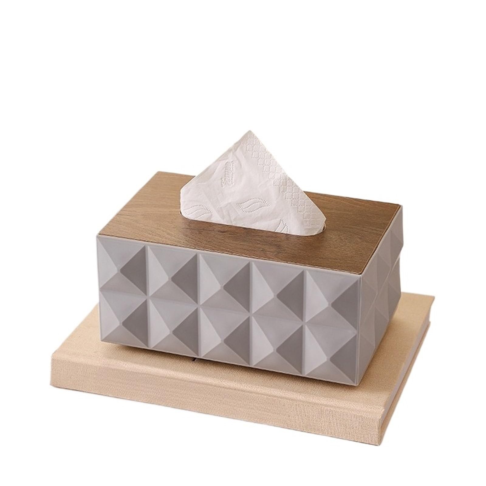 Clarture 2pcs Elegant Dual-Sided Tissue Box - Stylish Desktop Organizer for Home and Office Use