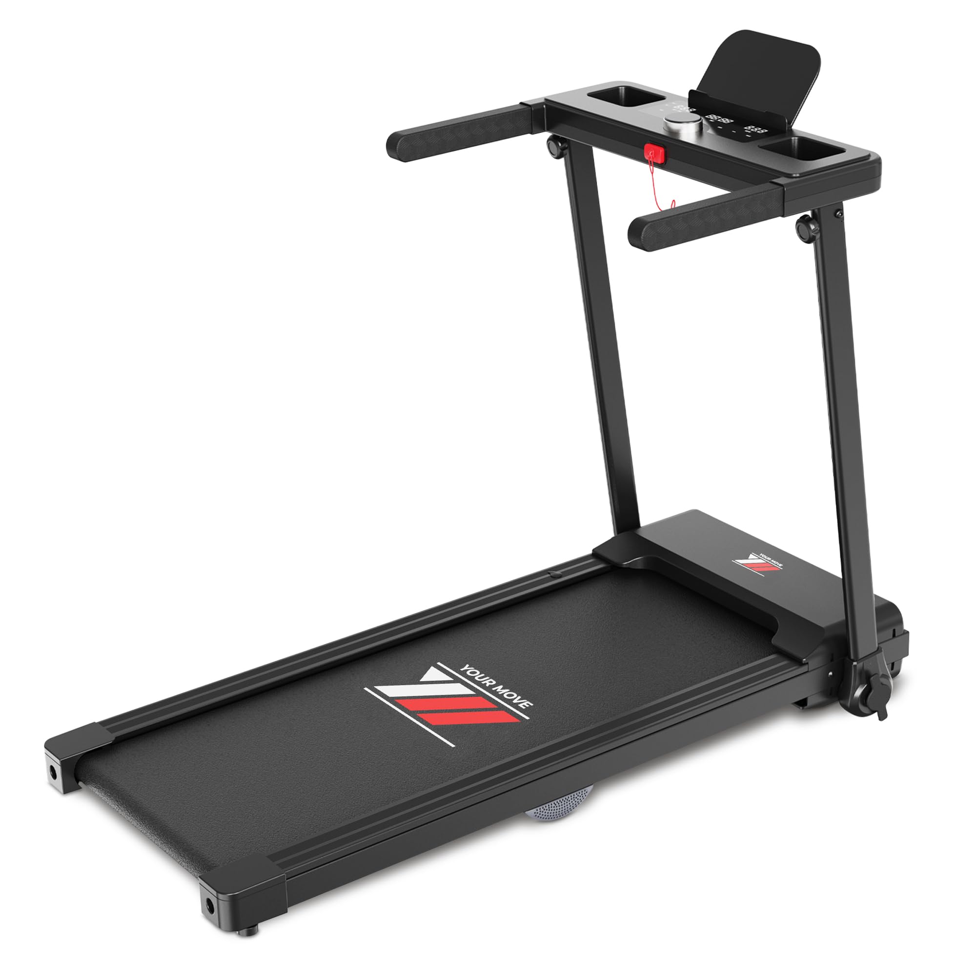 YM Tapis Roulant Salvaspazio 14 km/h 2000 PRO, Marchio Italiano, Ampia Superfice, Tapis Roulant Elettrico Pieghevole, Bluetooth e APP Interattive,Motore 2HP (Picco 3,5HP) Assistenza ITALIA