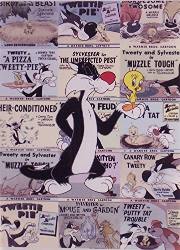 Sylvester the Cat and Tweety Pie Artwork Tweety & Sylvester - Lobby Card- Ltd Print Matted to 8" x 1