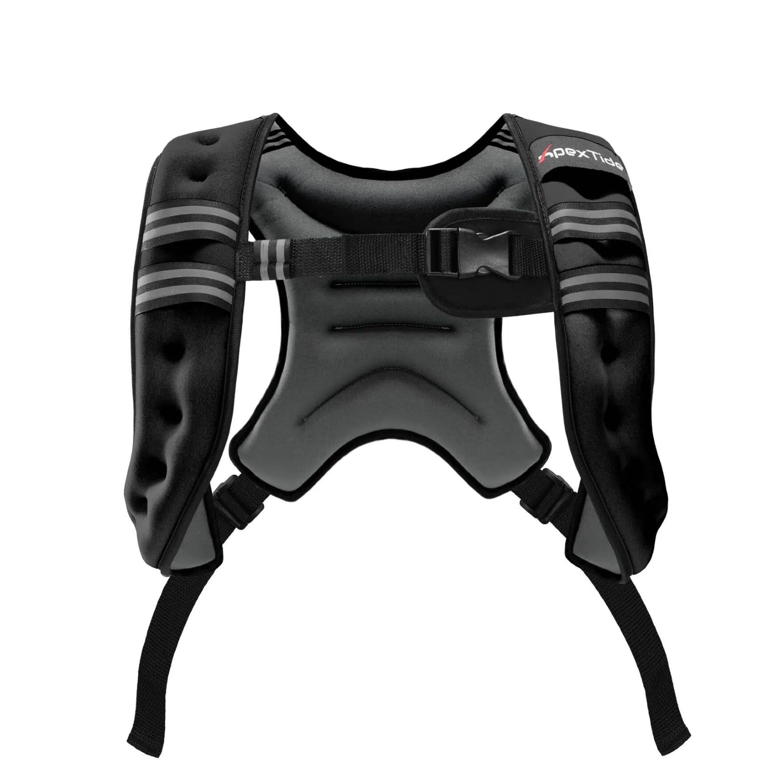 ApexTide Weighted Vest for Women Men 3kg 5kg 8kg, Weight Vest with Reflective Stripe and Adjustable Buckle Straps, Ideal for Gym, Strength Training, Cardio, Yoga and Running (Black 3kg)