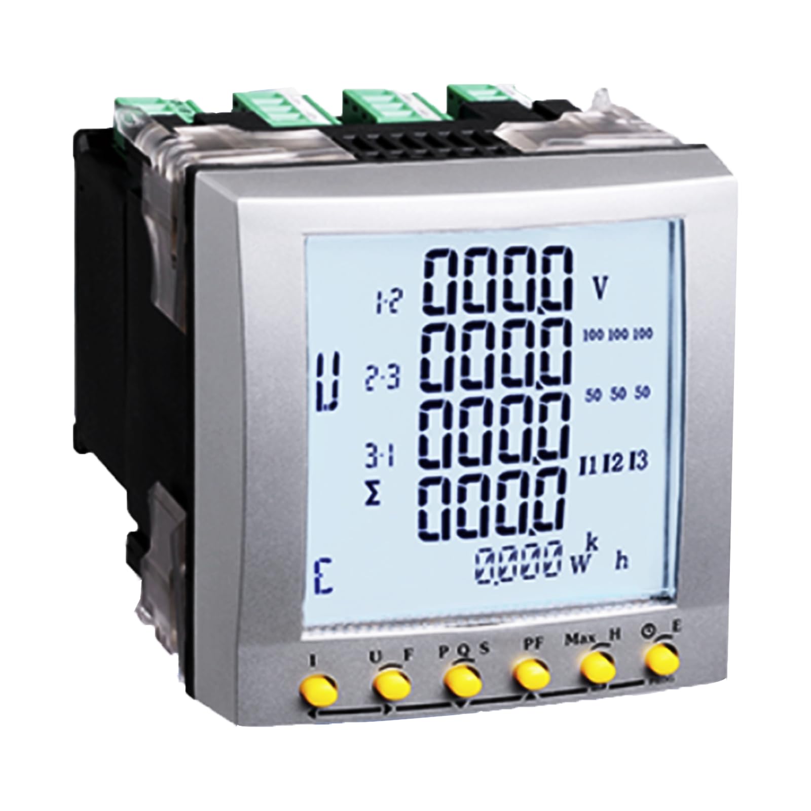 Centopto Intelligent Power Meter Multi-Function Digital 3 Phase 3/4-Wire Programmable Energy Meter Electric Active Energy Meter High Precision Digital Ammeter Watt Meter with RS485&LCD Display