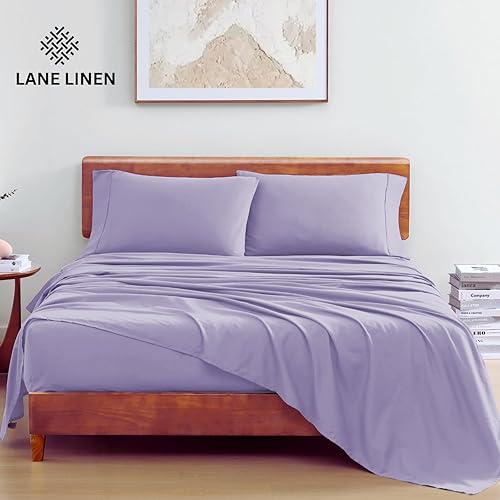 Miniatura 2 de LANE LINEN - Juego de sábanas de percal de 100 % algodón orgánico puro tamaño individual, 3 piezas, ultrasuaves, se adapta a colchones de hasta
