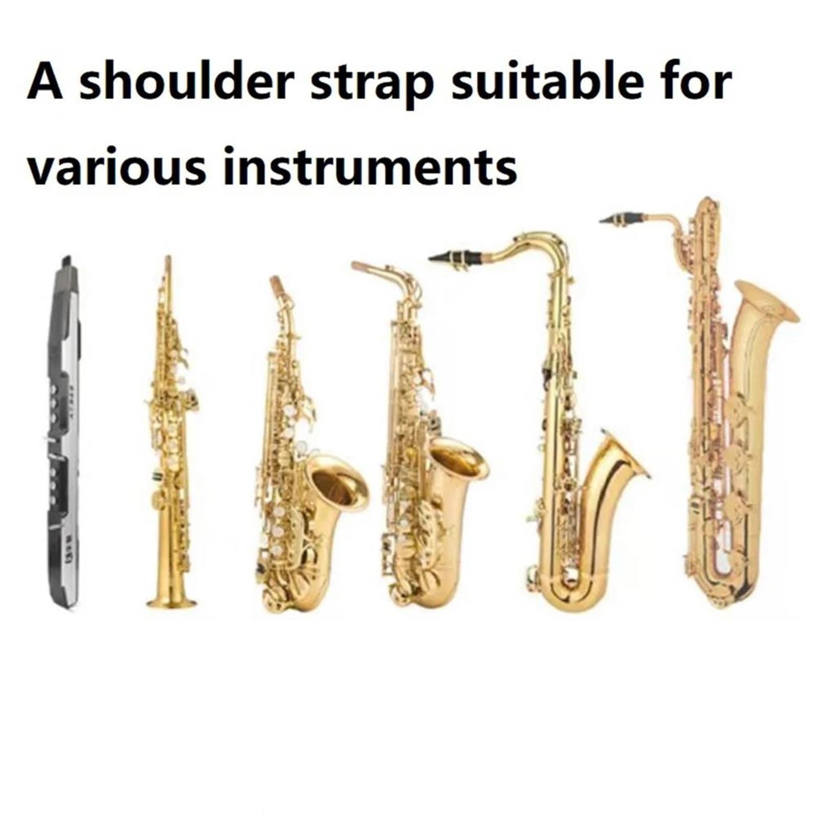 Saxophon Umhängegurt Saxophon Schultergurt Länge Verstellbar Doppelter Schultergurt Gurt Instrumentenzubehör Profi saxophon zubehör