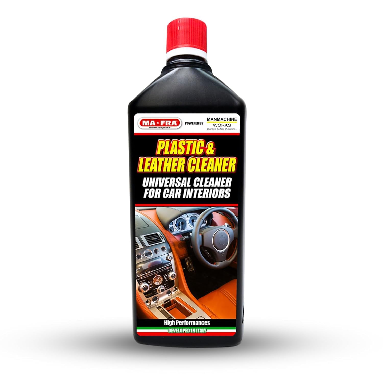 Car Plastic & Leather Interior Cleaner (1L) - Dashboard, Seat, Sofa, Vinyl & Rubber | High Performing, Restores Softness, Eliminates Bad Odors, Removes Tough Stains & Dirt