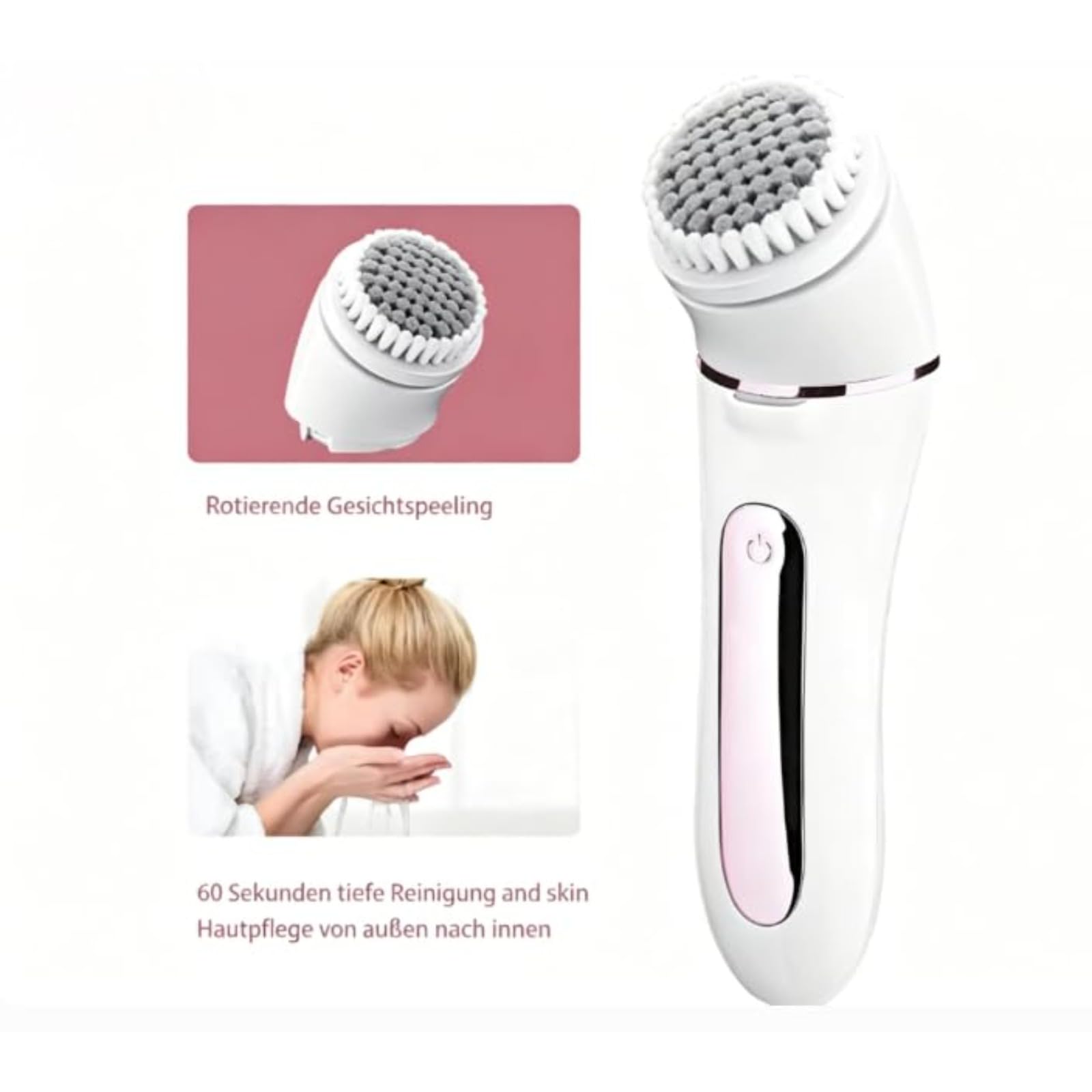 Osmo Epiluxe Epilierer Haarentferner 5-in-1, Präzise Pinzetten-Technik, Kabellos USB-Aufladbar mit integrierter Beleuchtung für sensible Haut (Weiß)