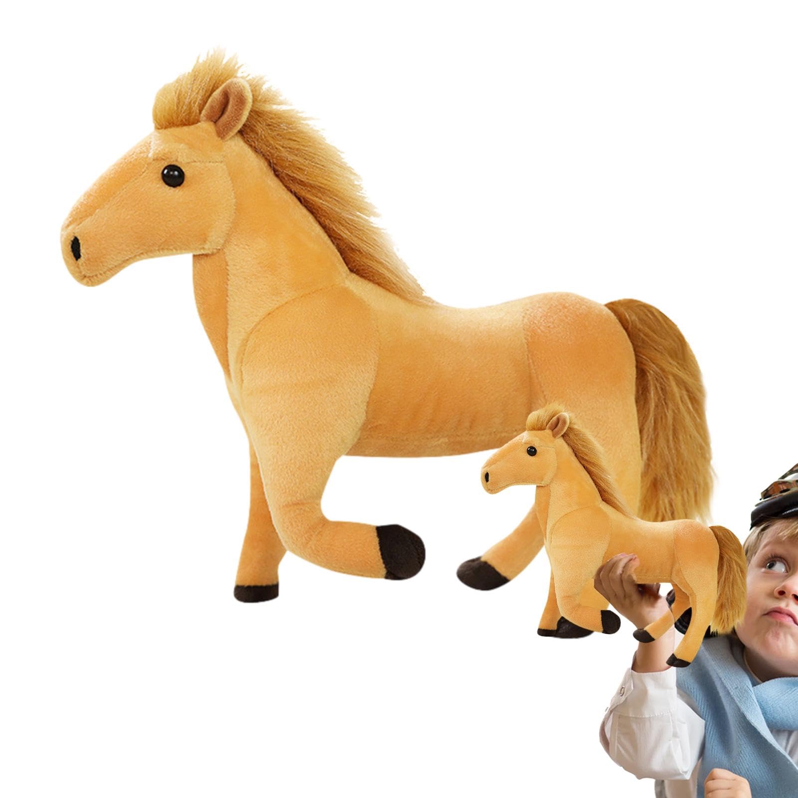 Amazon | ポニーぬいぐるみ、ポニーぬいぐるみ - の目を持つリアルな馬
