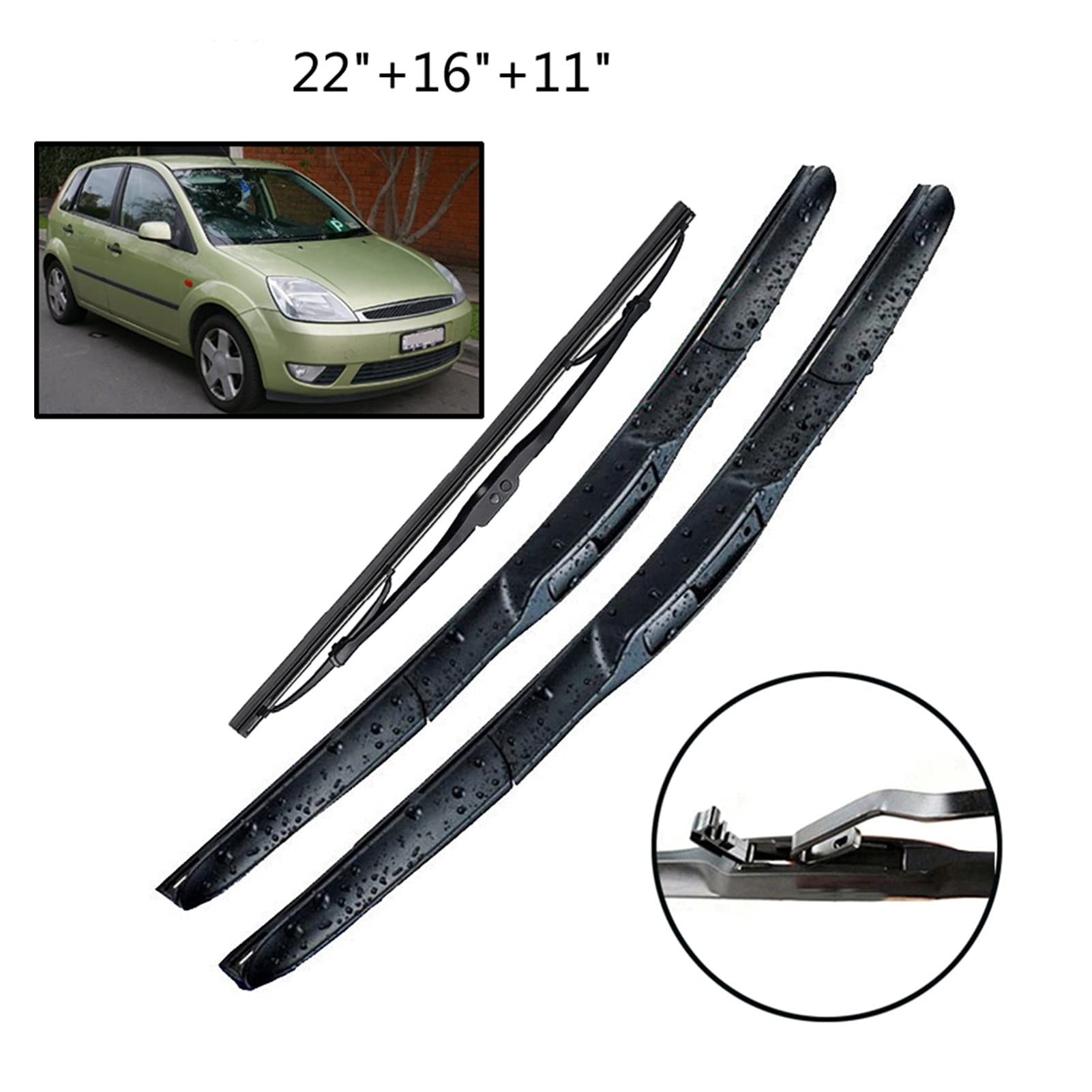 HQ Automotive AD12-421 HQ14B - Spazzole tergicristallo