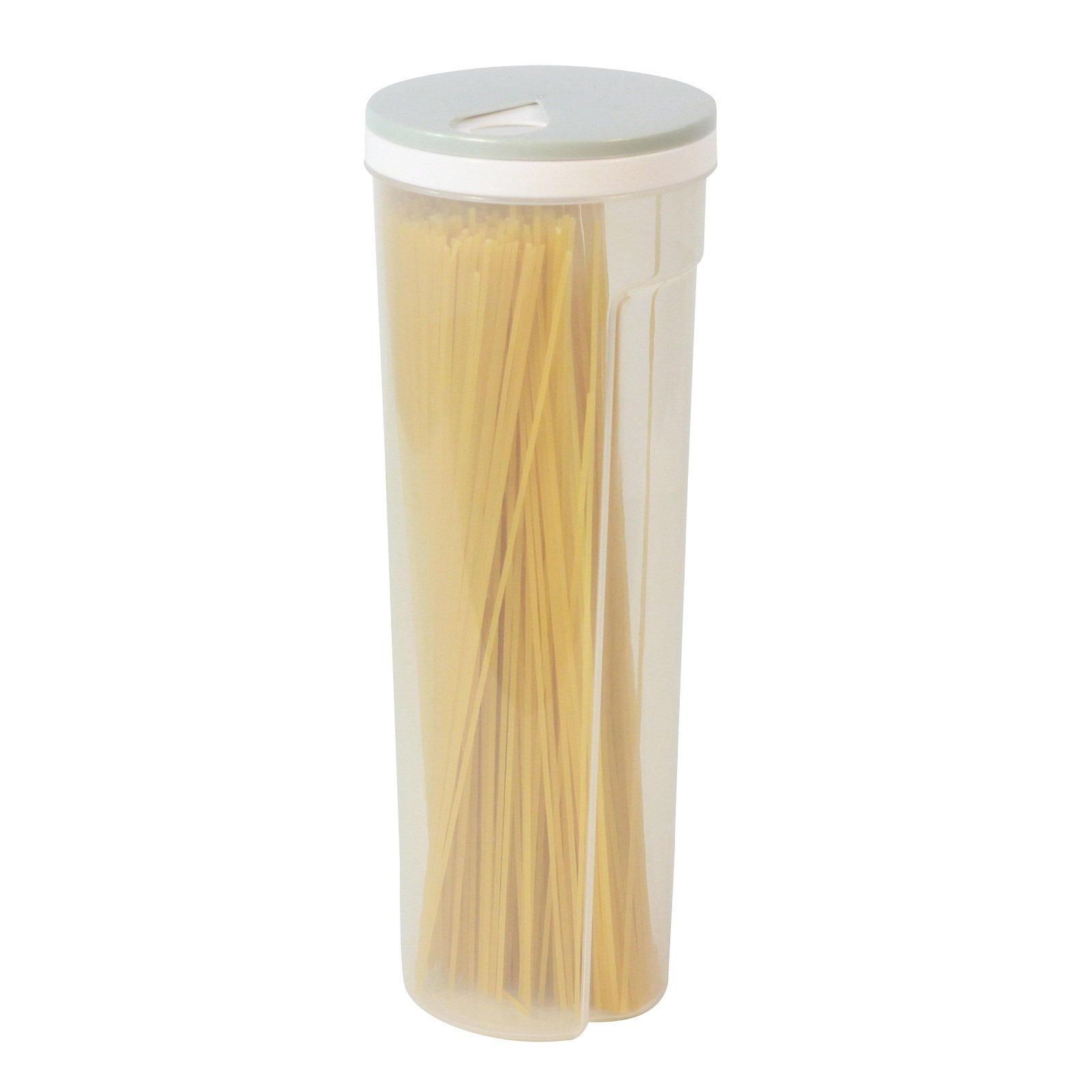 Dispenser per Pasta in Plastica Trasparente con Coperchio Rotante Grigio, 28,6 cm