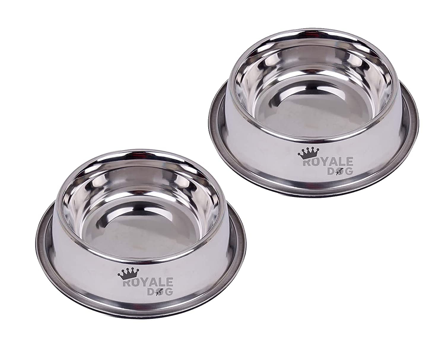 Royale Stainless Steel Dog Bowl Anti Skid Non Tip Bowl For Dog- Medium (Buy 1 Get 1 Free) (B09B4462WG) Amazon Price History, Amazon Price Tracker