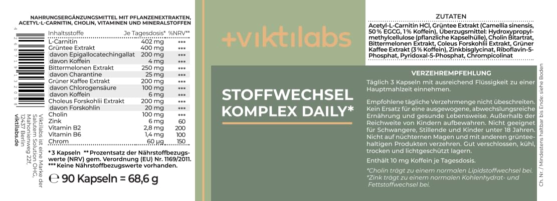 Stoffwechsel Komplex Daily – 270 Kapseln