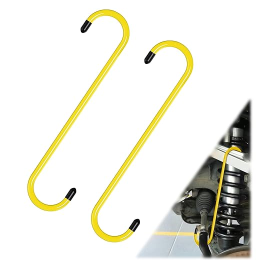 2PCS Brake Caliper Hanger Compression Mechanic Tool with Rubber Tips, Durable Steel, Rust-Proof Automotive Tools for Braking, Axle, Suspension, Herramientas para Extensión de Frenos