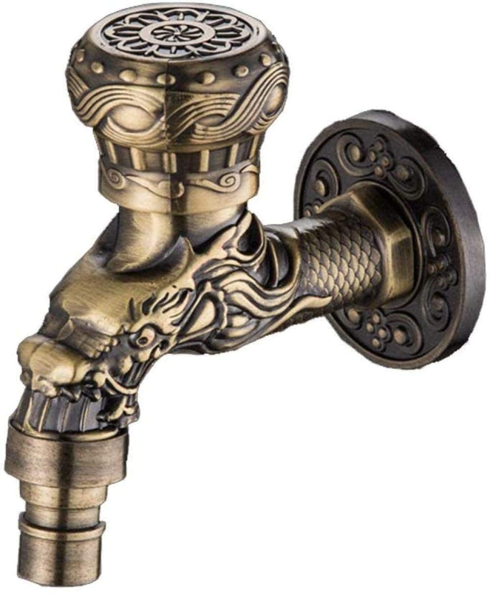 Accesorios para Grifos Bronce Antiguo Jardín E Uso Doméstico Pequeño Orificio Único Aleación de Zinc Y Agua Al Aire Libre