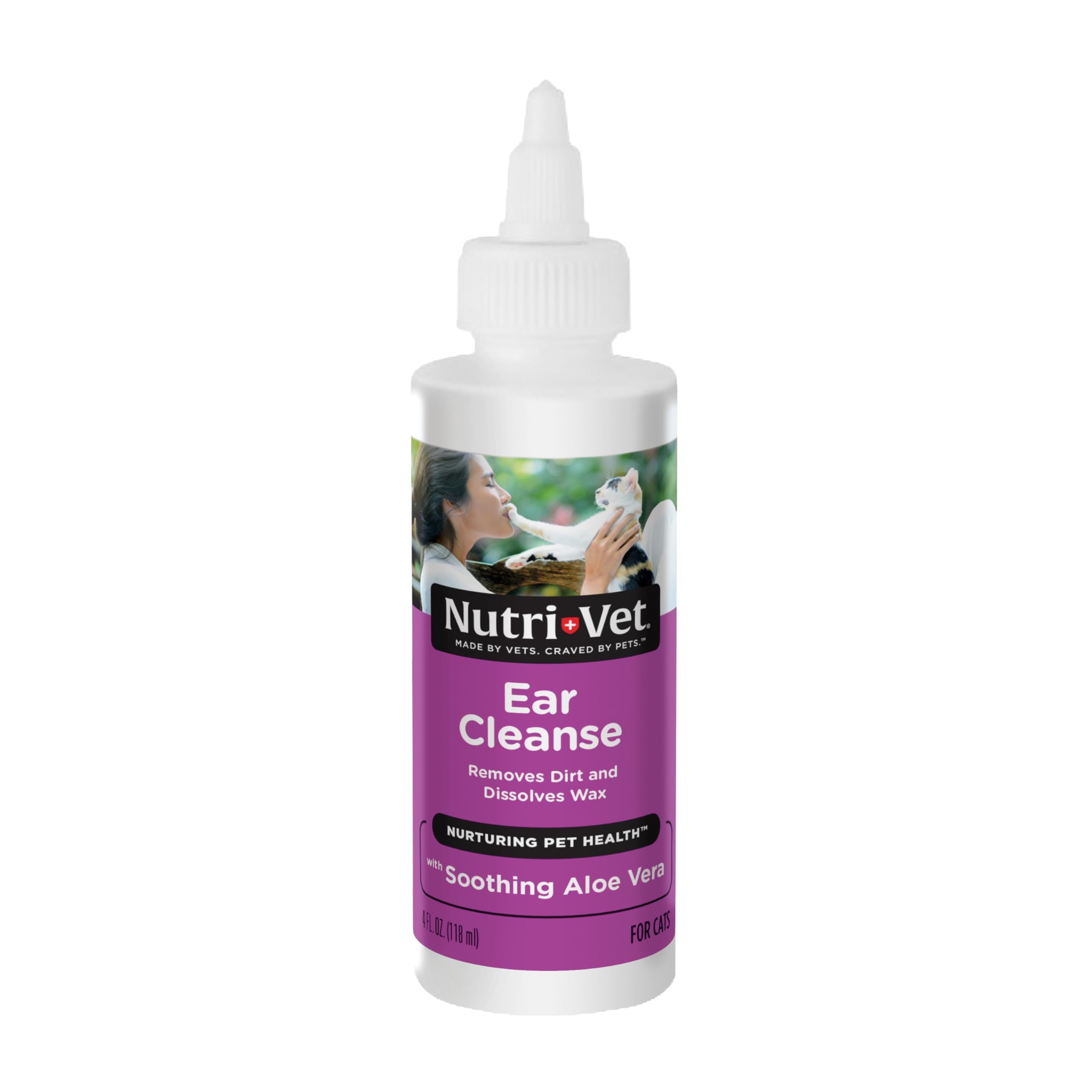 Ear Cleanser for Cats - Cleans and Deodorizes with Gentle Ingredients - Itch & Infection Relief - 4 Ounces