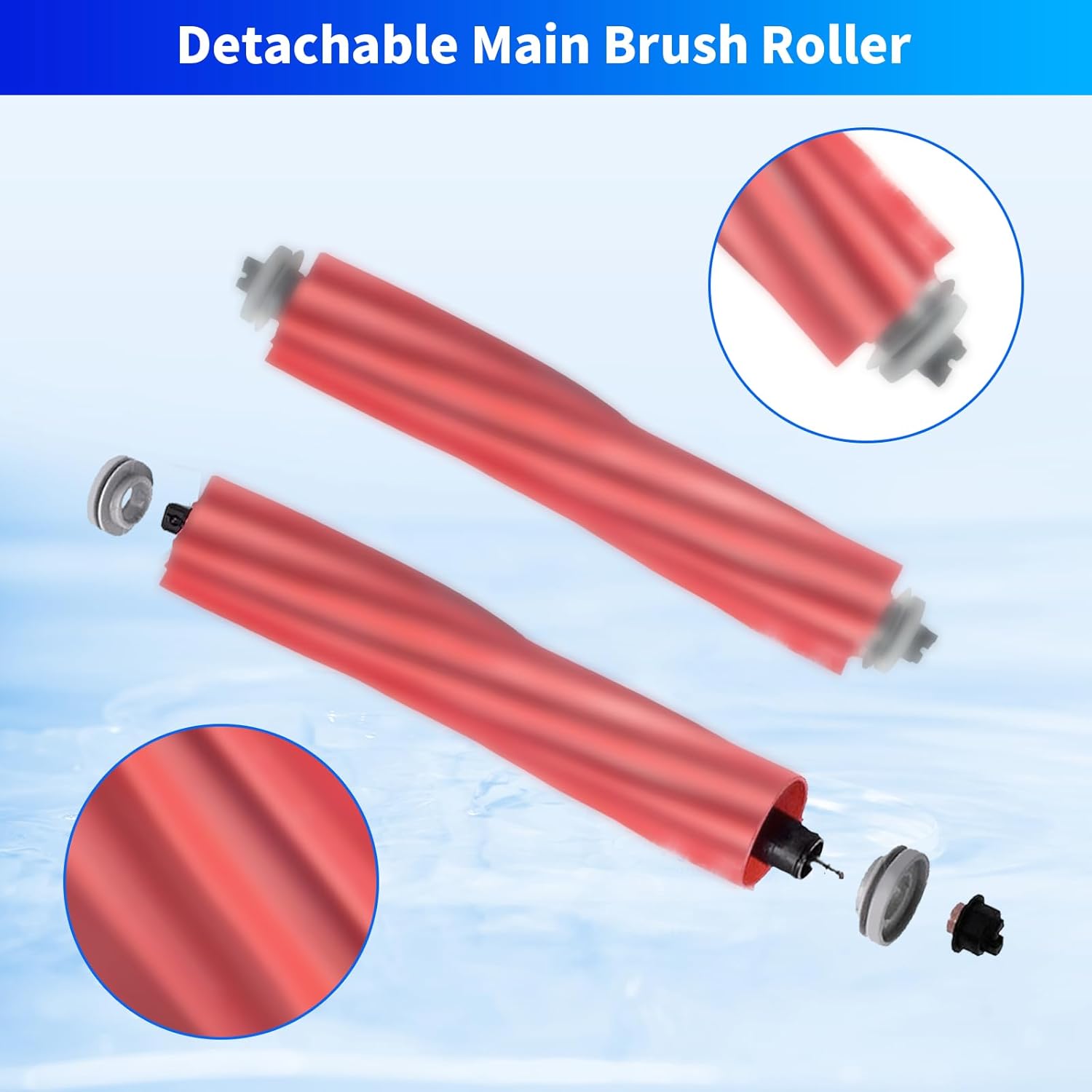 Accessories Kit for Roborock S7 MaxV Ultra / S7 Pro Ultra Vacuum Cleaner, Includes 2 Roller Brushes, 1 Self-Cleaning Brush, 6 Filters, 8 Side Brushes, 4 Mopping Cloths, 6 Dust Bags