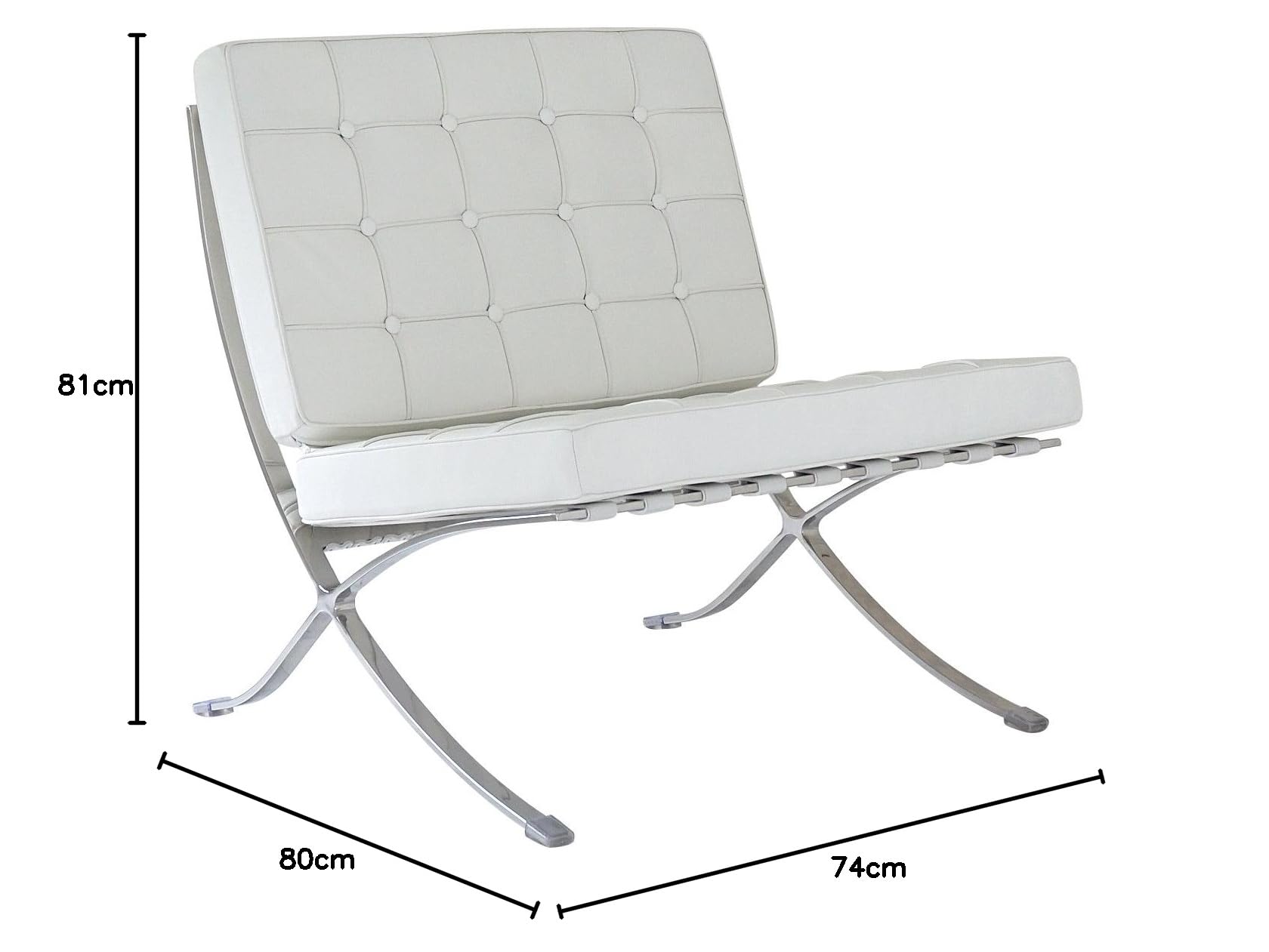 ◯バルセロナチェア リプロダクト ホワイト オットマン付き デザイナーズ 白 楽天市場】【15日0時~クーポン5%引】 【最安挑戦中！69,999円