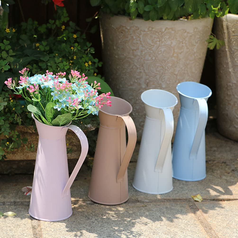 WINOMO Vintage Milchkannen-Vase – Beige, Aus Eisen, Shabby-Chic Deko Für Zimmer & Garten