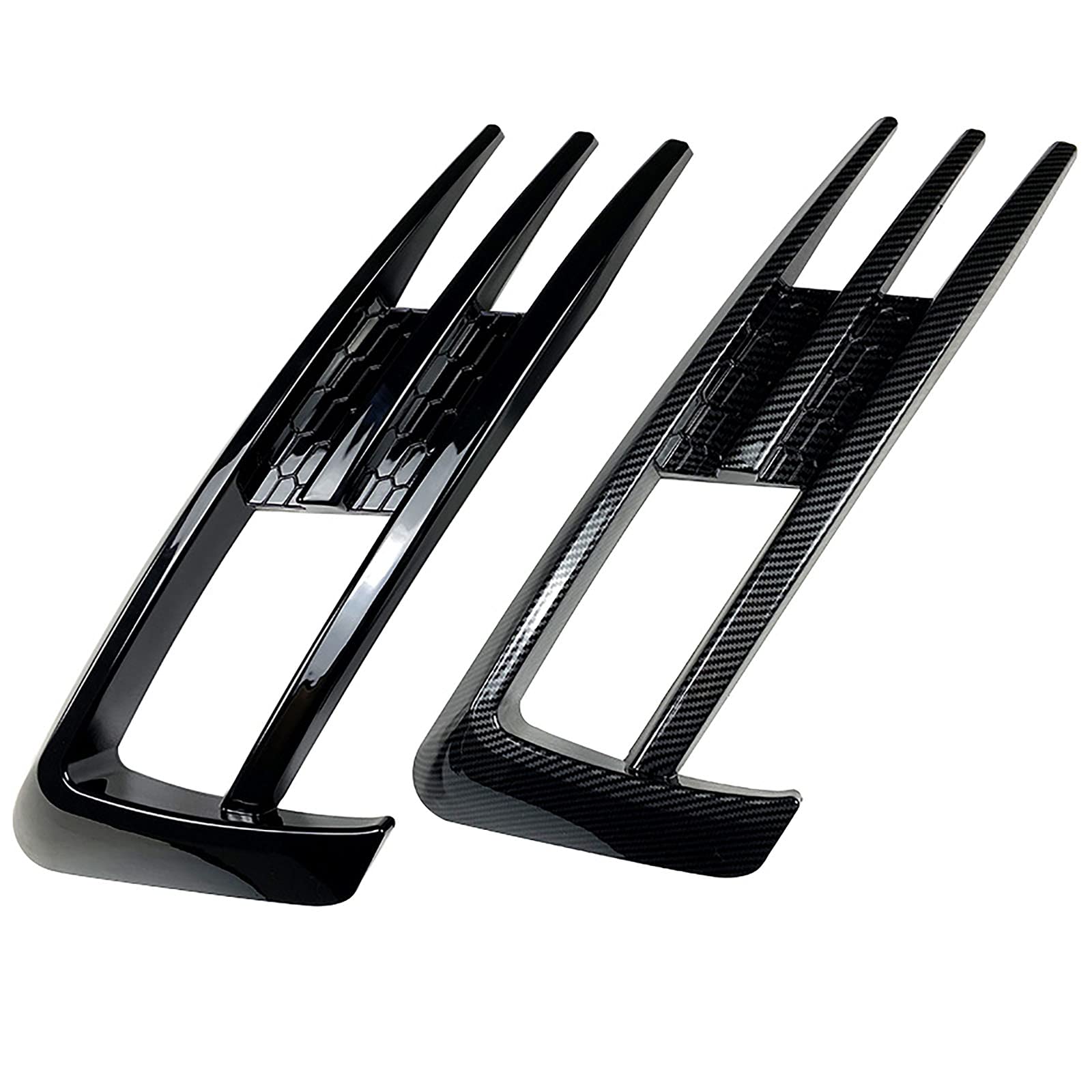 Ricambi Auto Modifica Esterna per VW Golf 7 2013-2016: Paraurti Anteriore Circonda Presa d'Aria Anteriore Spoiler Decorazione in Nero Lucido con Modello in Fibra di Carbonio in ABS