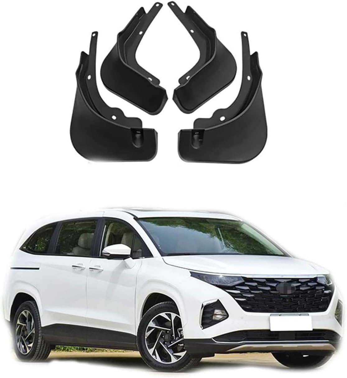 nwsplmy Car Mud Flaps for Hyundai Custo 2022-2024 Splash Guards Mudguards Front Rear 4pcs - Anti-Scour & Impact Resistant, Heavy Duty Stone Shield