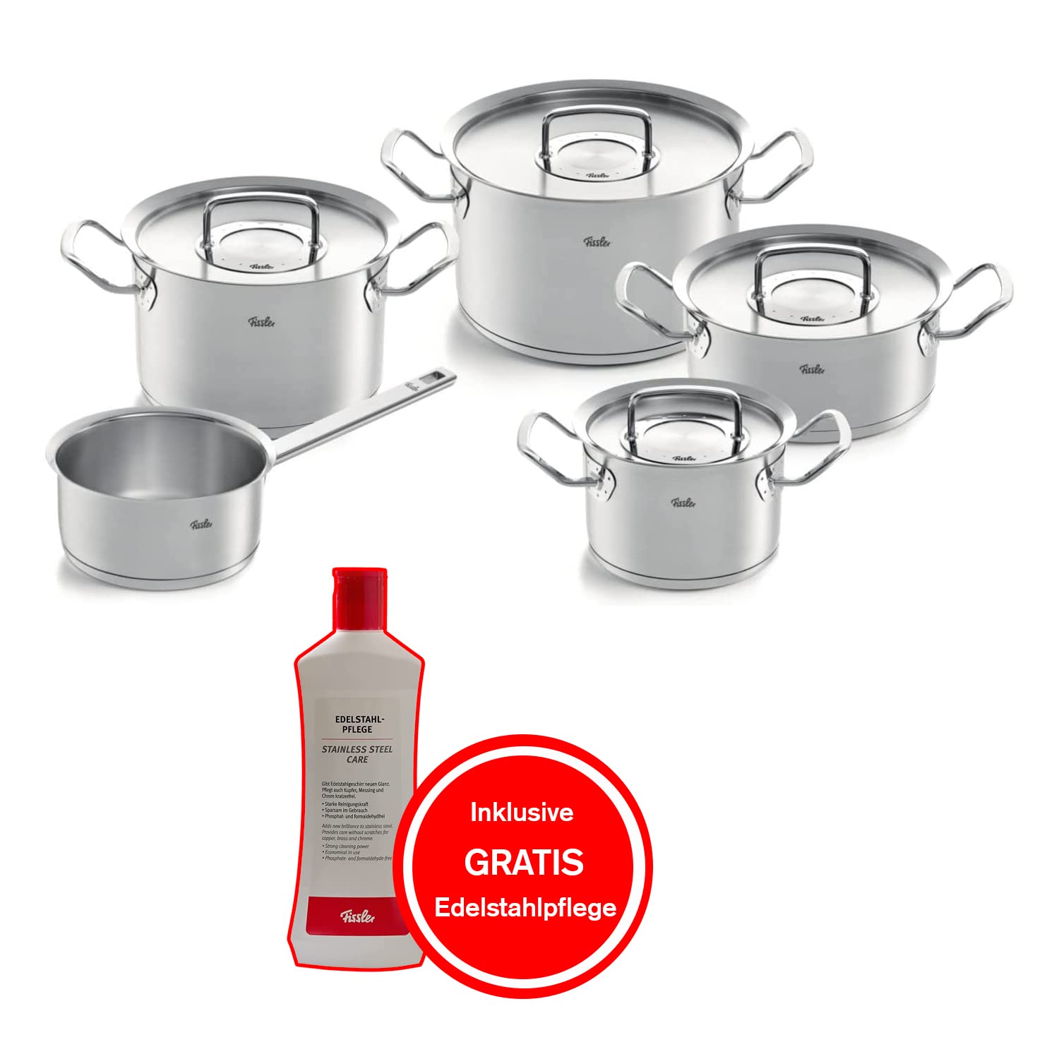 Fissler Zestaw Garnków, Srebrny, 5 części