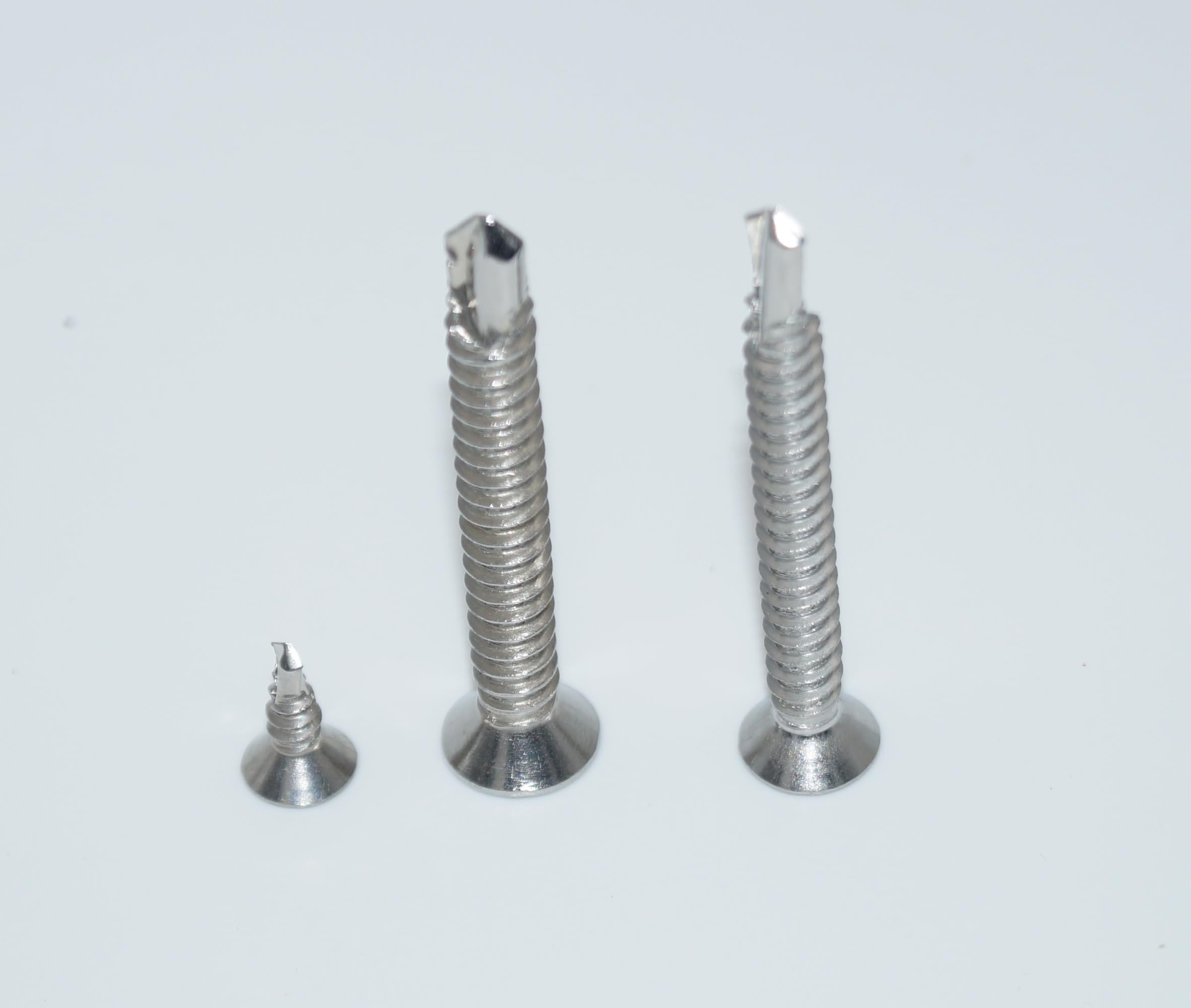 Drilling Screws 6.3 x 25 Pack of 25 Countersunk Pozidrive, Form O Stainless Steel A2 / V2A - Image 2