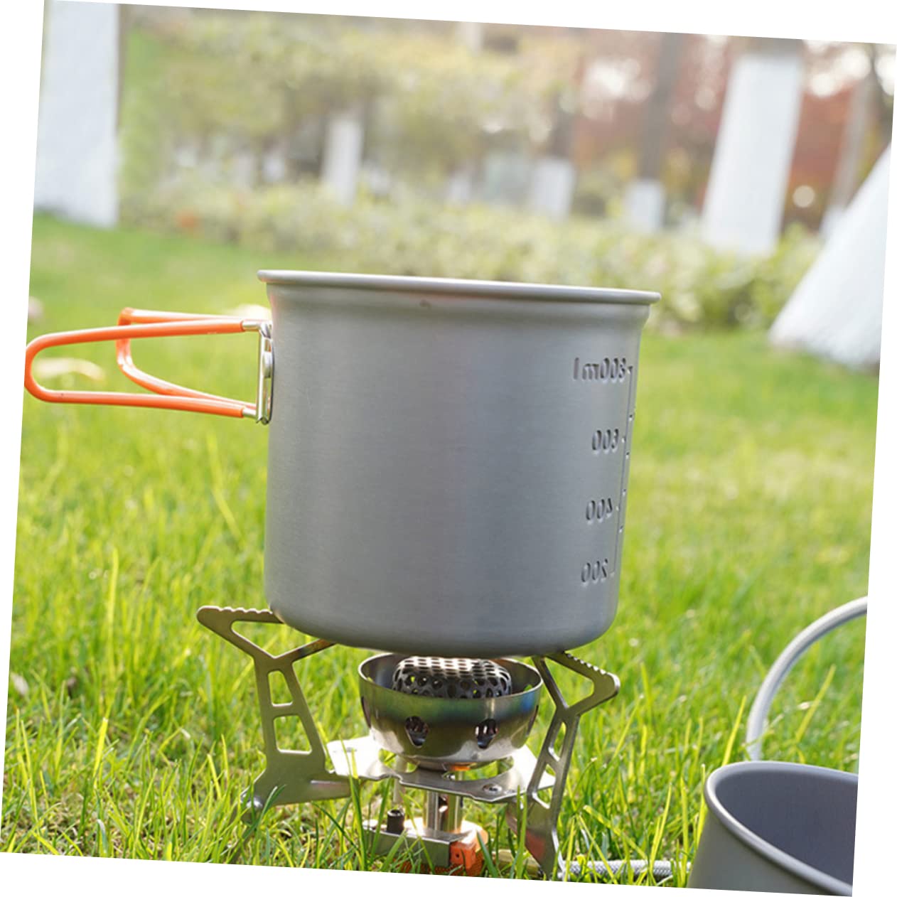 Happyyami Non-Stick Portable Pot Camping Skillet Outdoor Cooking Easy to Carry Perfect for Campers