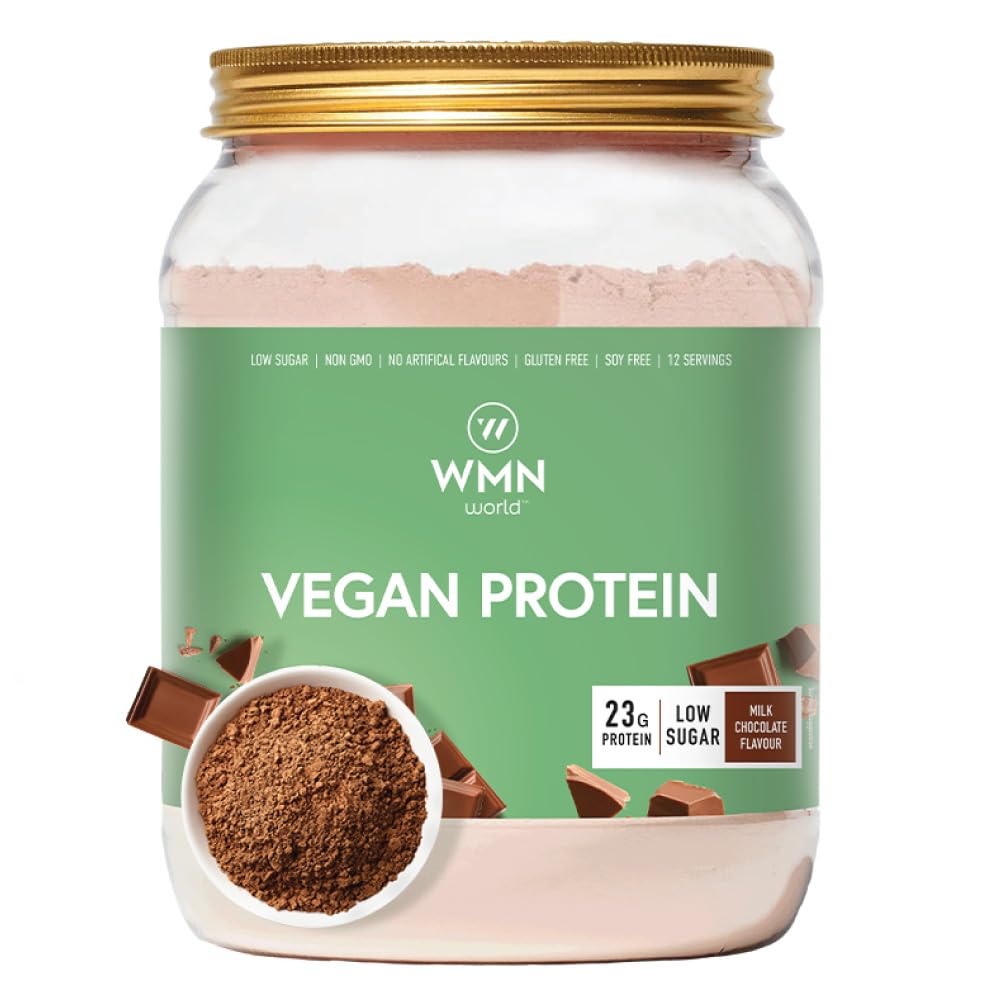 Vegan Protein - Natural Chocolate Milkshake, 500 g - Plant-Based, 23g Protein, Low Sugar, Low Calorie