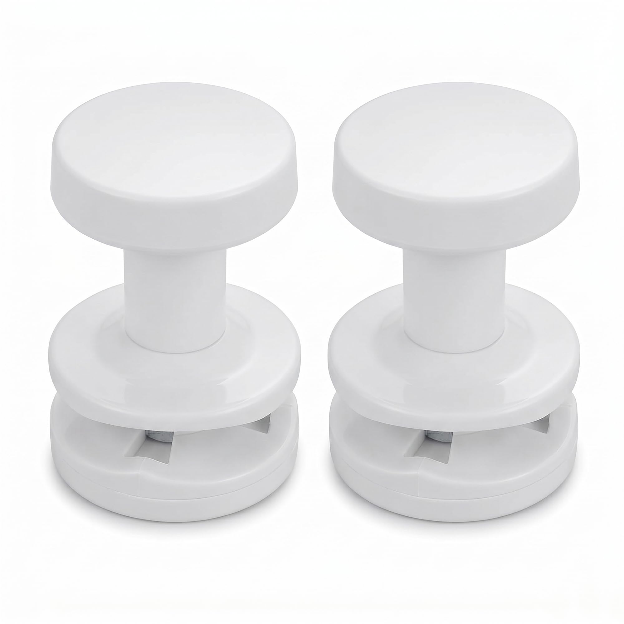 Companyblue Towel Rail Hook Clip | Bath Robe Peg Hanger | Fits 19-25mm Tubes | White Pair