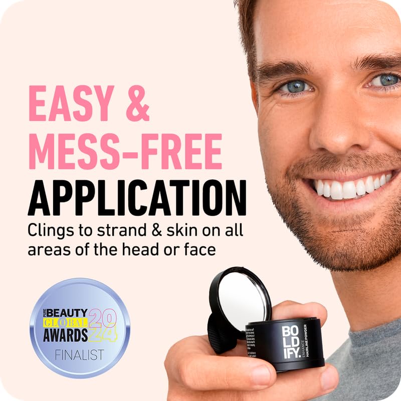 Miniatura 5 de BOLDIFY Polvo de línea capilar  Botella más grande de 0.35 oz  Polvo de retoque de raíz  Oculta instantáneamente la pérdida de cabello  Toppers para