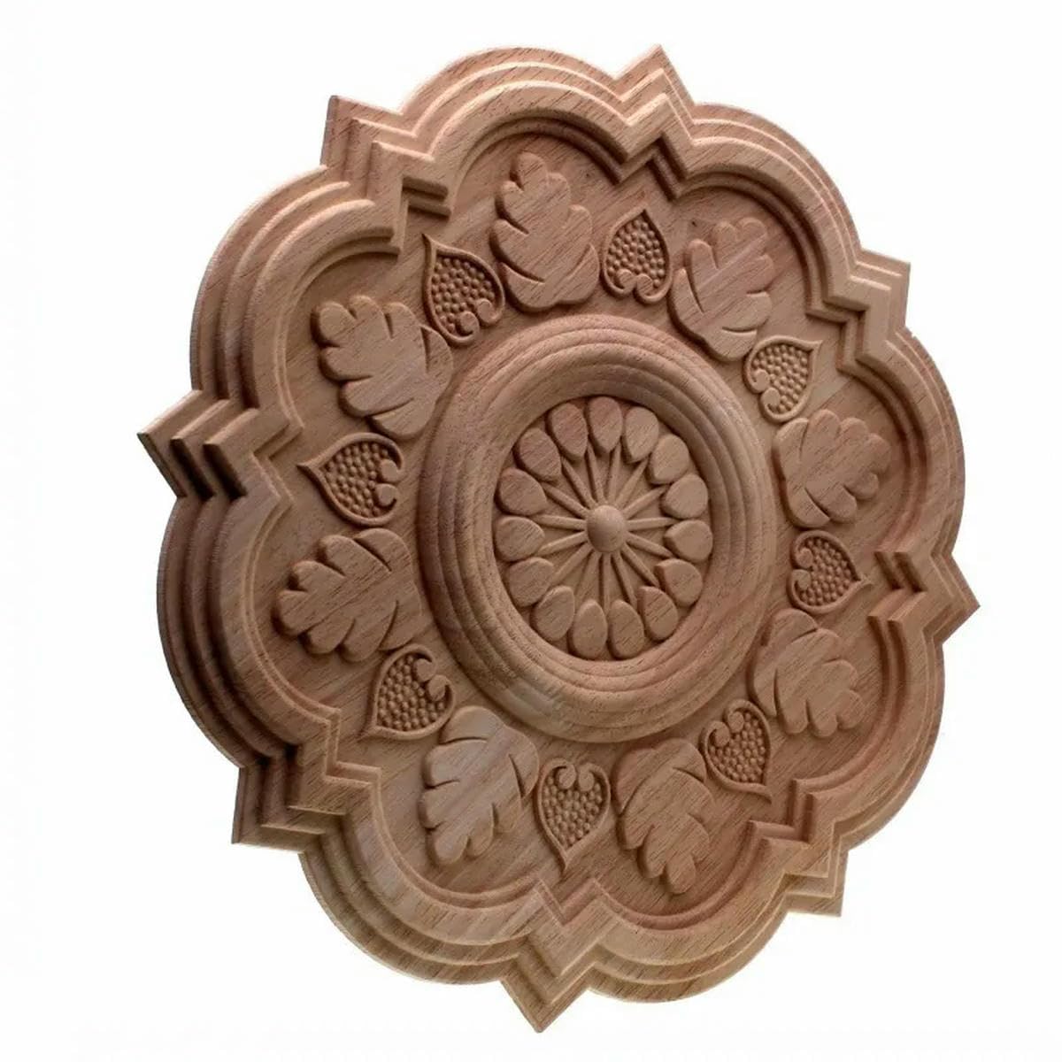 Aplikacja z bali okrągła rzeźba drewniane aplikacje meble szafka drewniane listwy kalkomania dekoracyjne figurki 40 cm