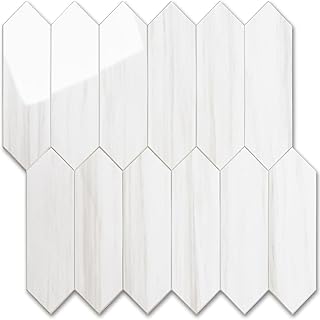 27 Narrow Kitchen Ideas That Maximize Every Inch 158 Vamos Tile Glossy Dolomite White Backsplash Tile Peel and Stick, 12.8 x ...