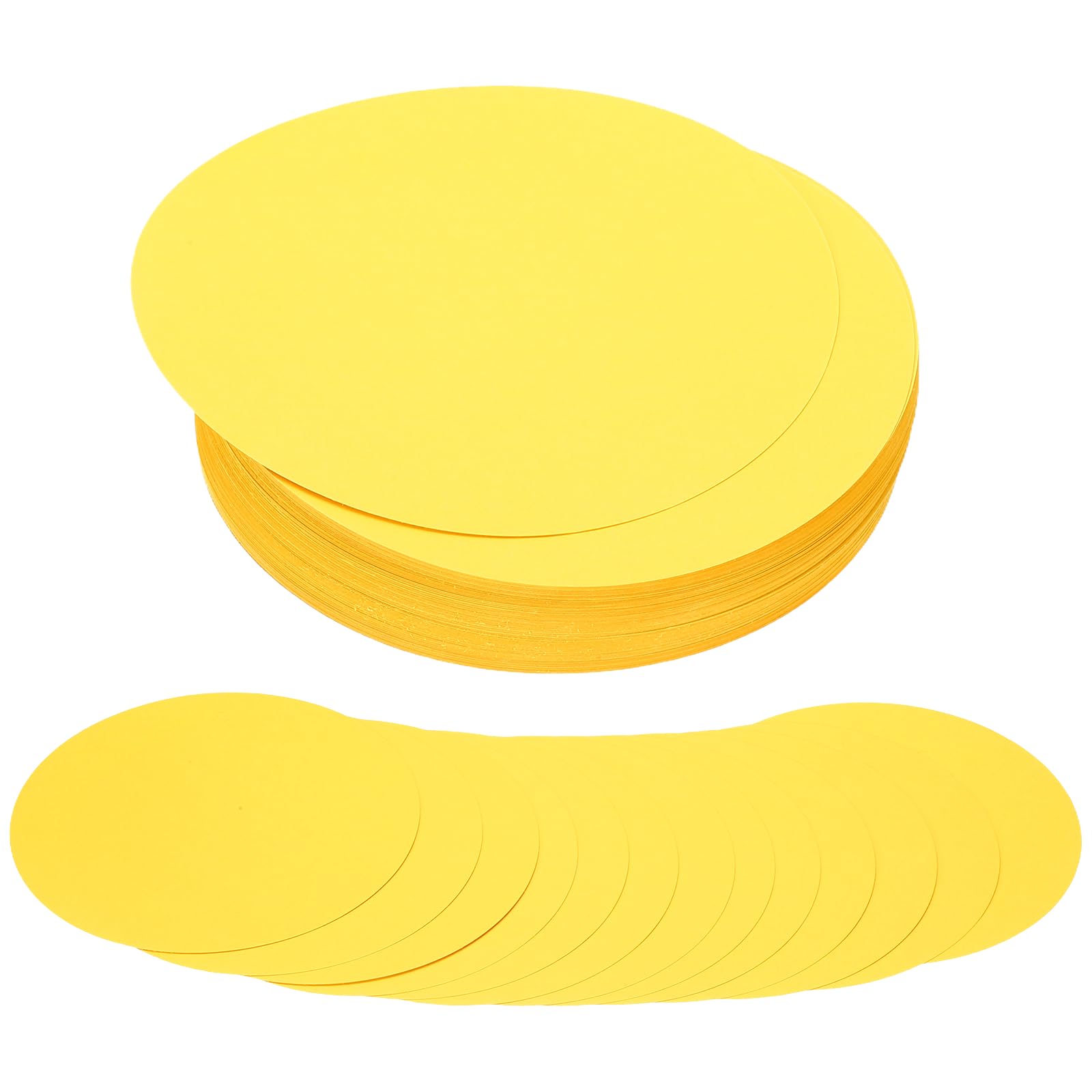 PATIKIL 6 Inch Circle Cutouts Paper, 80 Pcs Circle Card Stock 200gsm/75lb Round Cutouts for DIY Craft Projects Classroom Bulletin Board Decoration, Golden Yellow — image 1