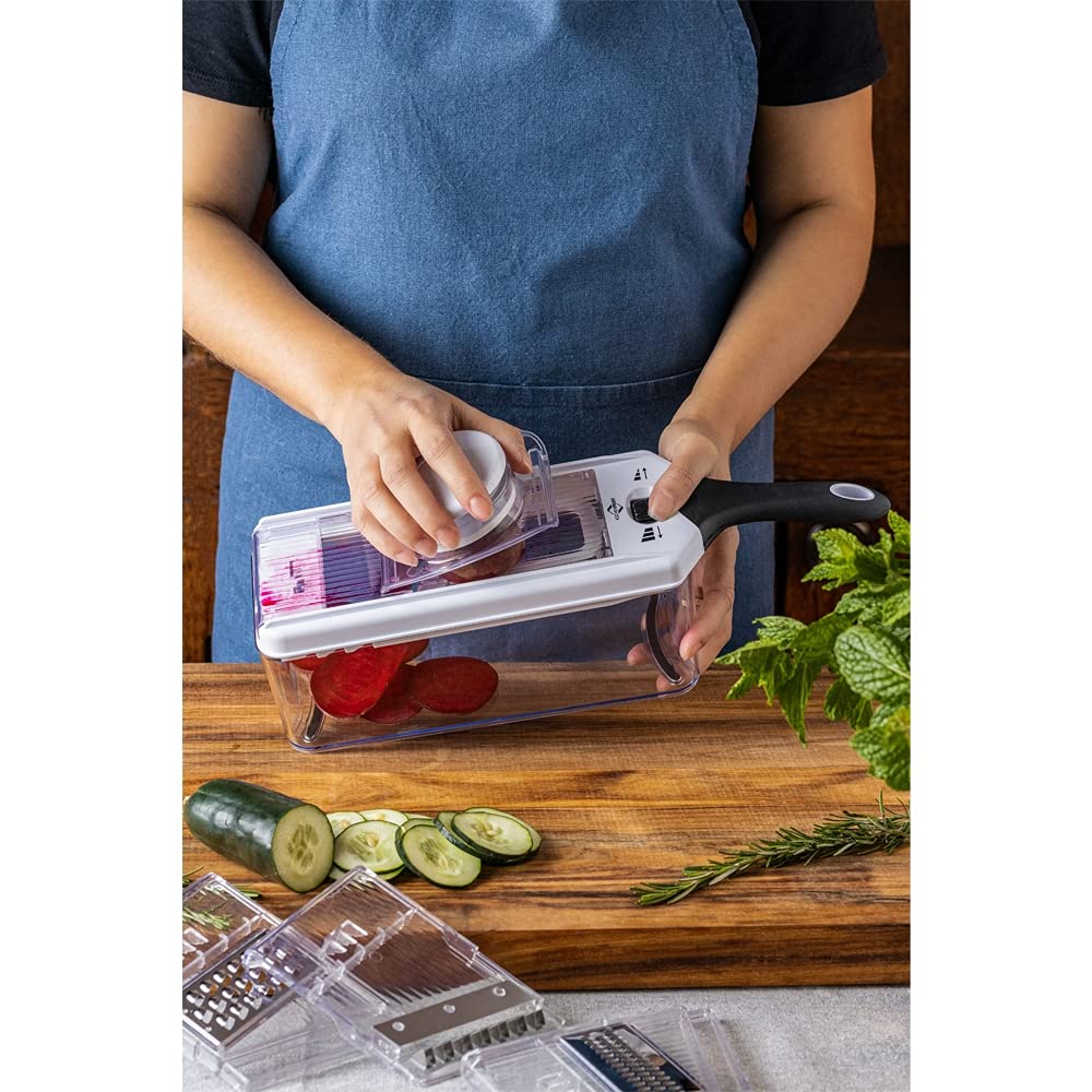 Küchenprofi VARIO-KP1310842200 Vegetable Slicer, 18/8 Stainless Steel, Clear/White, One Size, 6 Units