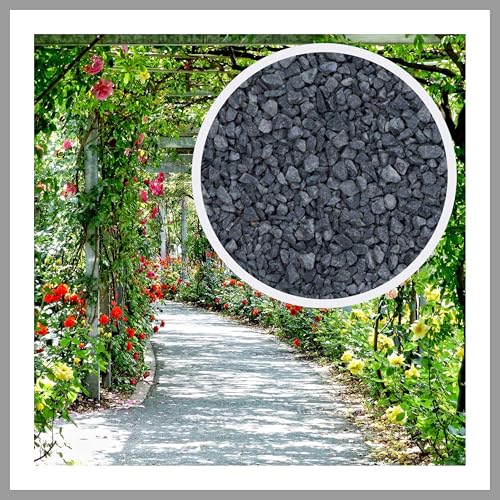 Splitt Pflastersplitt grau 30 kg Diabas Korngröße 2/5mm frostsicher Verlegesplitt Garten- und Landschaftsbau Pflastern von Wegen Terrassen Pflasterbettung Naturstein