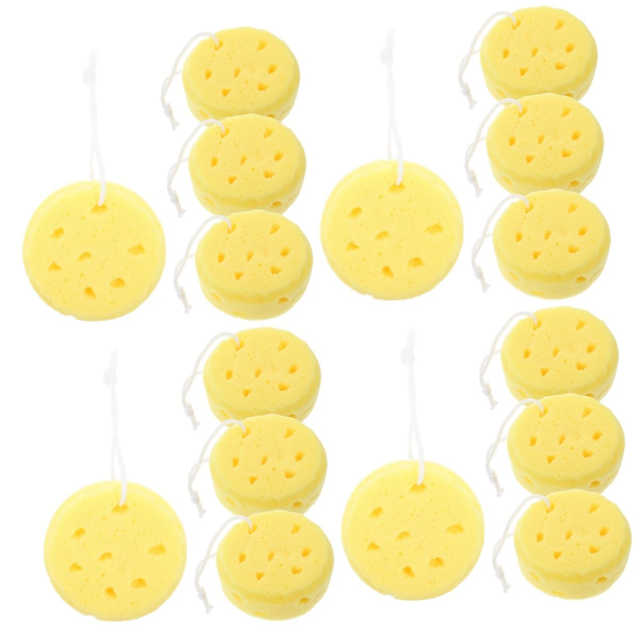 Beaupretty 16piezas Esponja De Baño Para Esponja Corporal y Exfoliante Para Hombre y Mujer Diseño De Caras Para Limpieza y Cuidado Piel