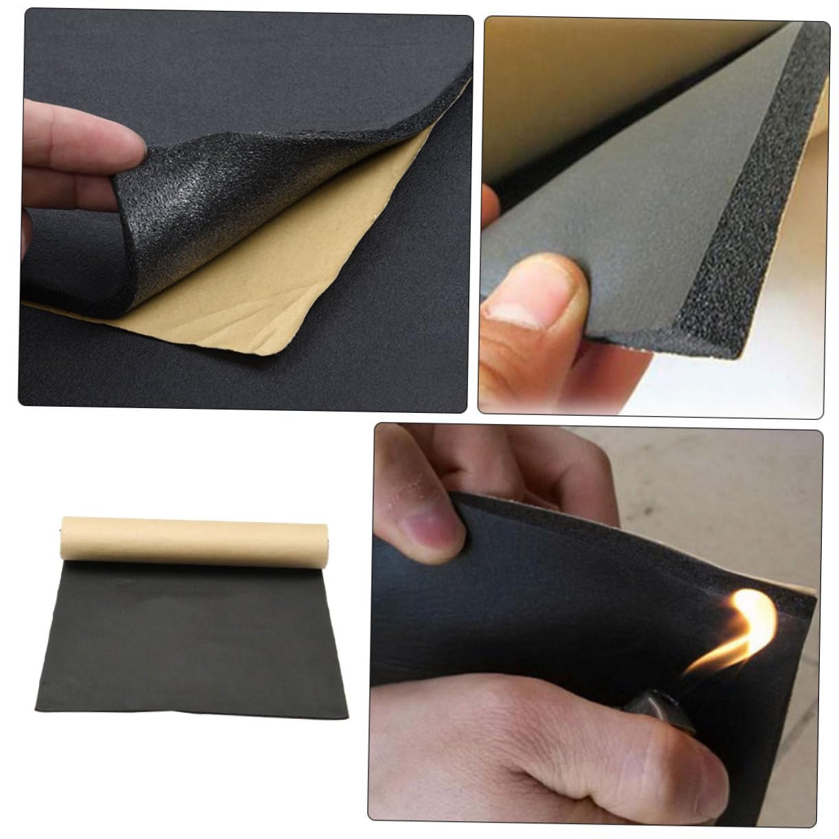 Cabilock 2pezzi Tappetino Fonoassorbente Per Auto Isolante Termico e Termico Del Motore Materiale Fonoassorbente Riduce Rumore Migliora Efficienza Carburante Silenzioso Installazione Facile