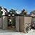 Greesum 10×10FT Outdoor Storage Shed, Metal Patio Storaged Sheds with Lockable Doors, Sheds & Outdoor Storage for Bike, Backyard, Pool and Garden, Brown