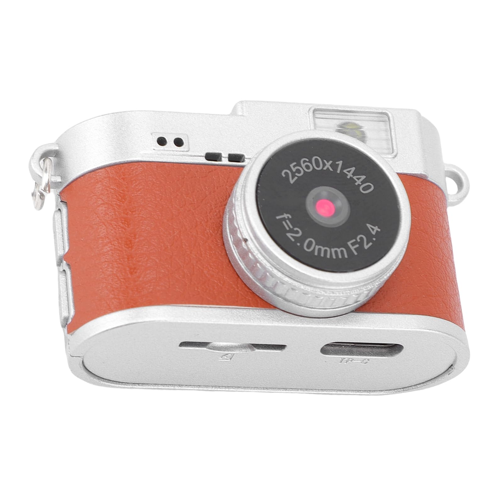Ultra HD Lens, Thumb Sized Keychain Camera with Large Color Screen, USB Charging, Suitable for Travel, Study, and Daily Life, 4MP Portable Digital Camera for Recording (Brown)-image-16