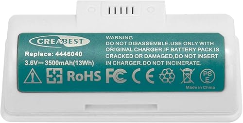 CREABEST Batería de repuesto de iones de litio mejorada para iRobot Braava Jet240 241 245 Robots de trapeador 3.6 V 3500 mAh