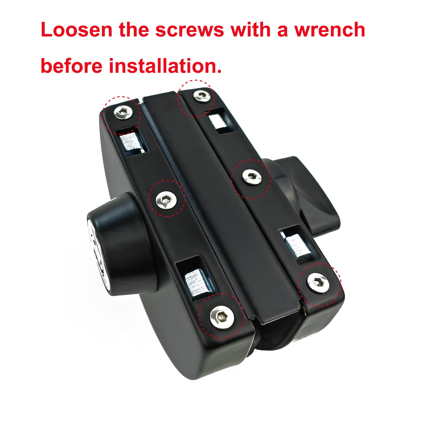 Qrity Cerradura para Puerta de Cristal, Cerradura de Seguridad Antirrobo de la Puerta de Cristal del Acero Inoxidable 10~12mm con Las Llaves Abra/Cierre el Uso Casero del Cuarto