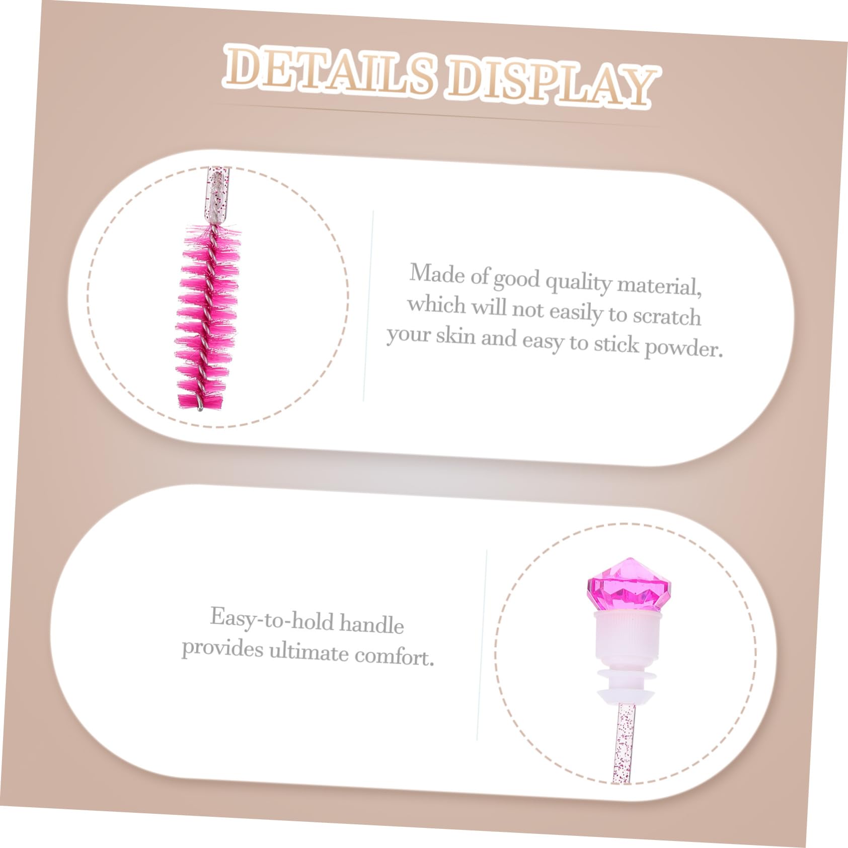 Mikinona Elegant Lash Brush Wand Tubes 8pcs Eyelash Applicator Brush Comb Beauty Tools for Women