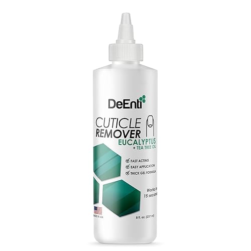 DeEnti - Gel removedor instantáneo de cutículas, eucalipto, botella de 8 onzas, suavizante profesional de cutículas, suministros de manicura y