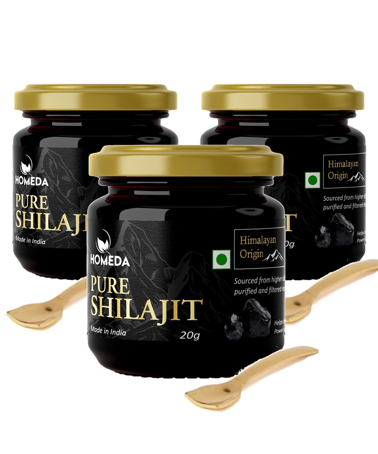 Homeda Pure Himalayan Shilajit Original/Shilajeet Original, Ayurvedic Shilajit Resin Original, Natural Pure Shilajit Original for Men and Women, Kashmiri Shilajit | शिलाजीत शुद्ध - 60g - Pack of 3 (B0CJRS3FSM) Amazon Price History, Amazon Price Tracker