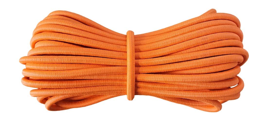 Round Elastic Cord - 5 mm diameter - Neon Orange - 100 metres