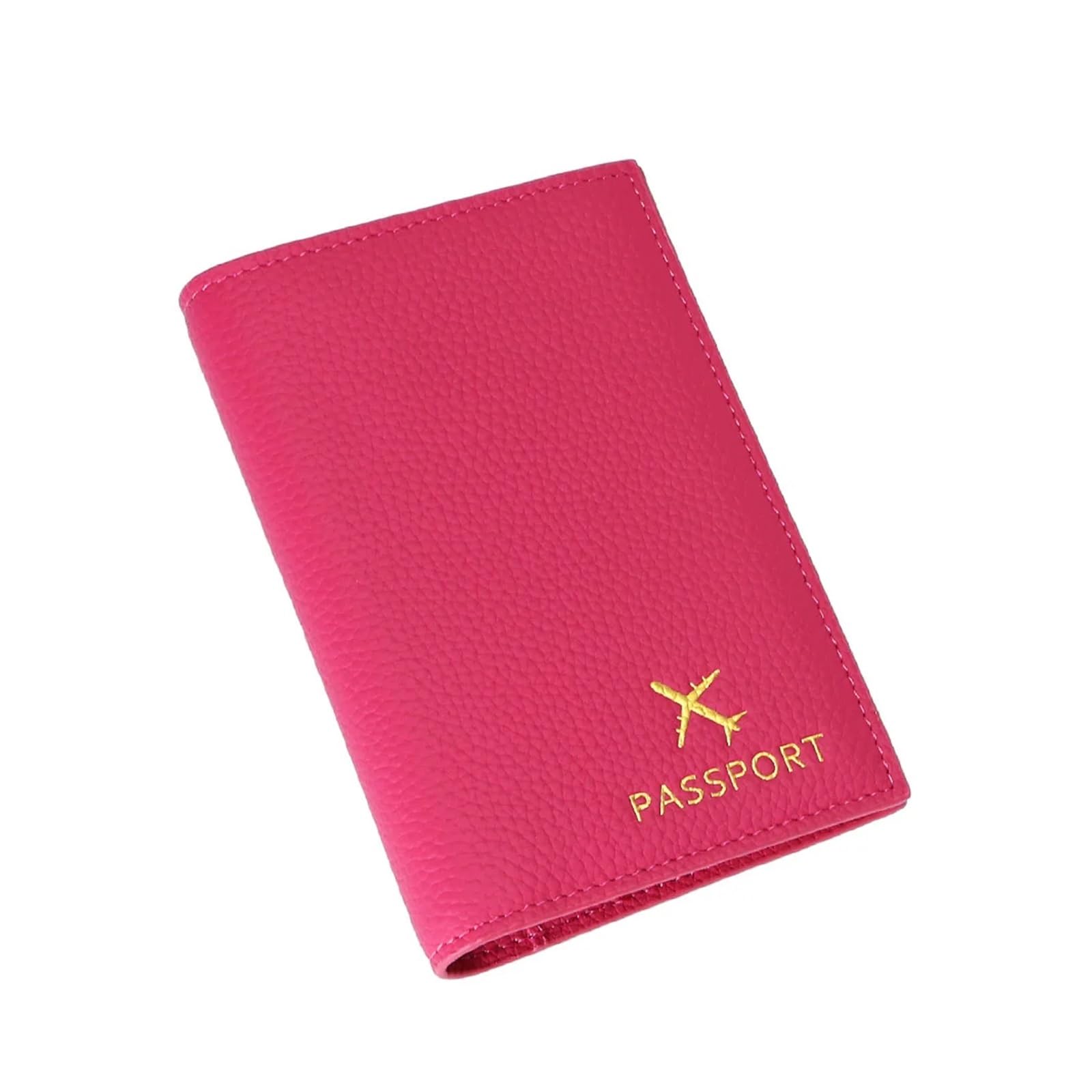 Porta Passaporto Custodia in pelle protettiva for passaporto da viaggio Portafoglio organizzatore Per Documenti Di Viaggio(Hot Pink)