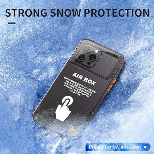 Image of Universal IPX8 Waterproof Case for 6.7'' iPhone 12 /13 /14 /15 /16 Plus Pro Max, Full-Body Sealed Dustproof Snowproof Shockproof Diving Beach Housing Underwater Photography with Lanyard (Black)