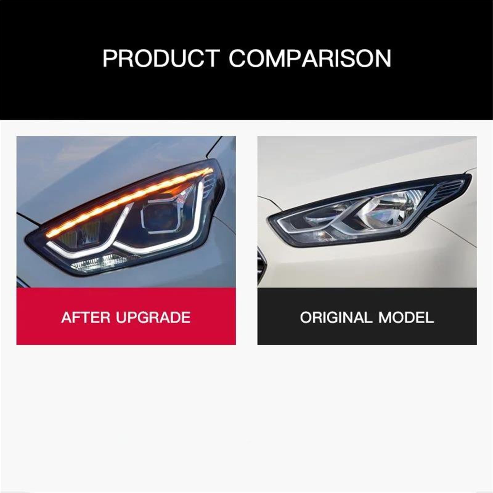 Migliora la sicurezza della guida notturna Accessori Per Auto Faro Per Per Luci Di Marcia Diurna Ricambi Per Ford Per Escort 2015 2016 2017