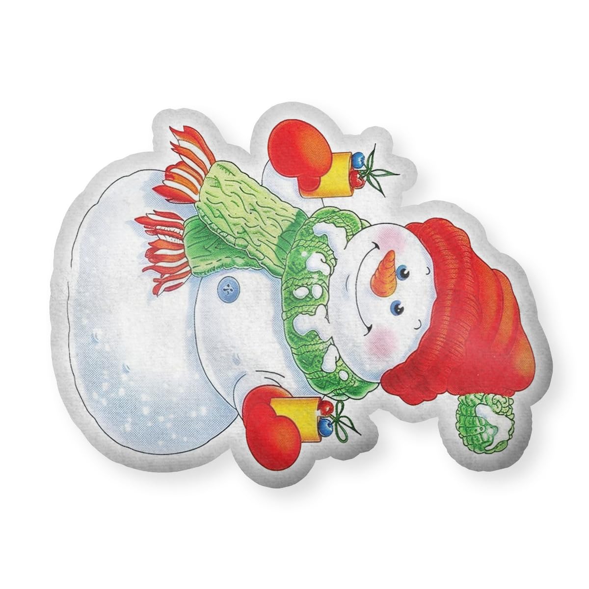 228CLOSET Snowman Plush Pillows - Christmas Funny Flush Pillow, Plush Pillows for Kids, Rooms, Sofa Decor Series 02 Size 16x16 in